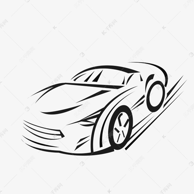 线描动感汽车