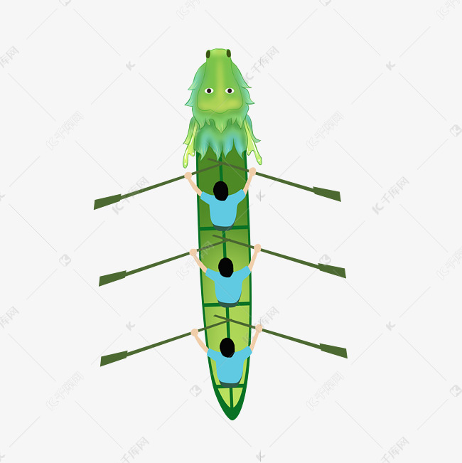 端午端午节赛龙舟俯视图