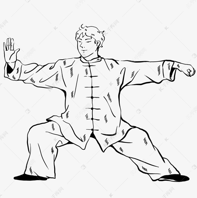 打太极拳武术招式