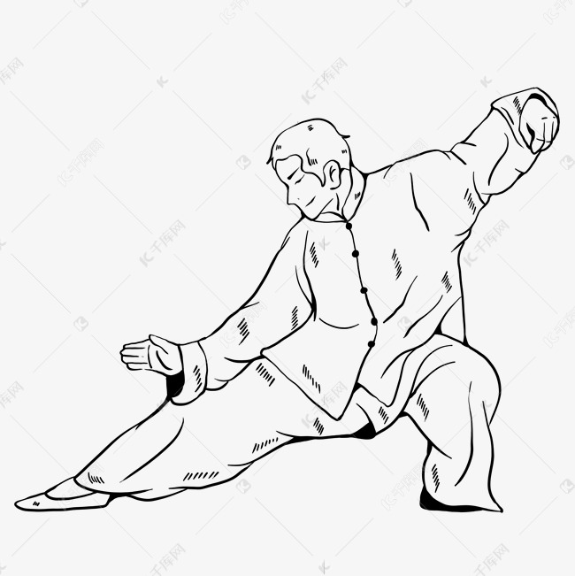 打太极拳武术招式