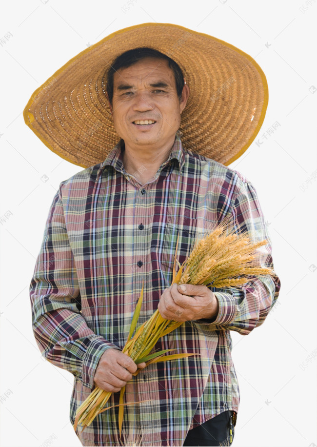 拿着麦穗的农民素材图片免费下载-千库网