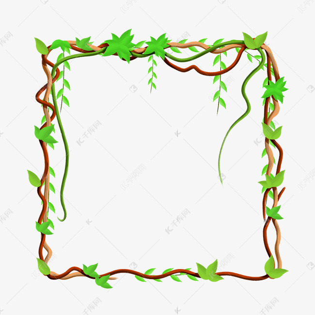 热带雨林绿色环保边框素材图片免费下载-千库网