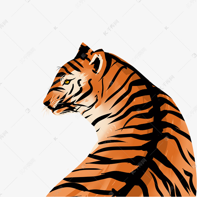 老虎东北虎素材图片免费下载 高清装饰图案psd 千库网 图片编号