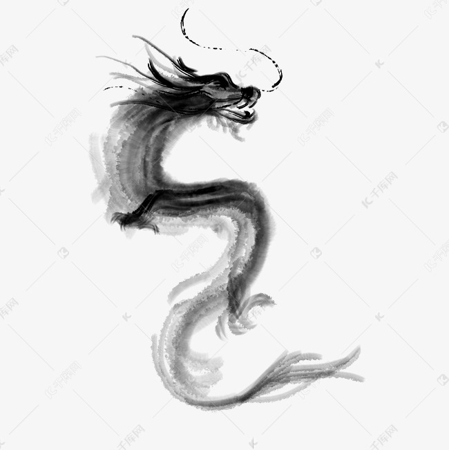水墨墨迹龙素材图片免费下载-千库网