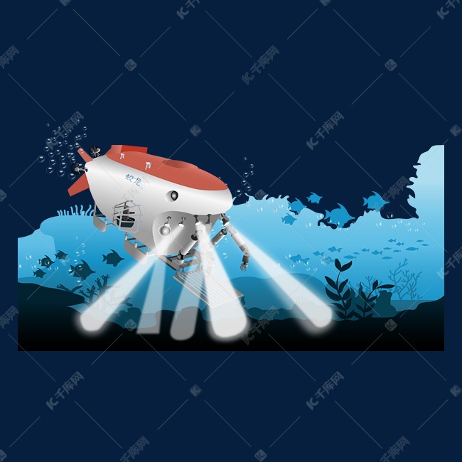 素材来源:千库网商用版权素材(图片编号:85533)       矢量扁平蛟龙潜