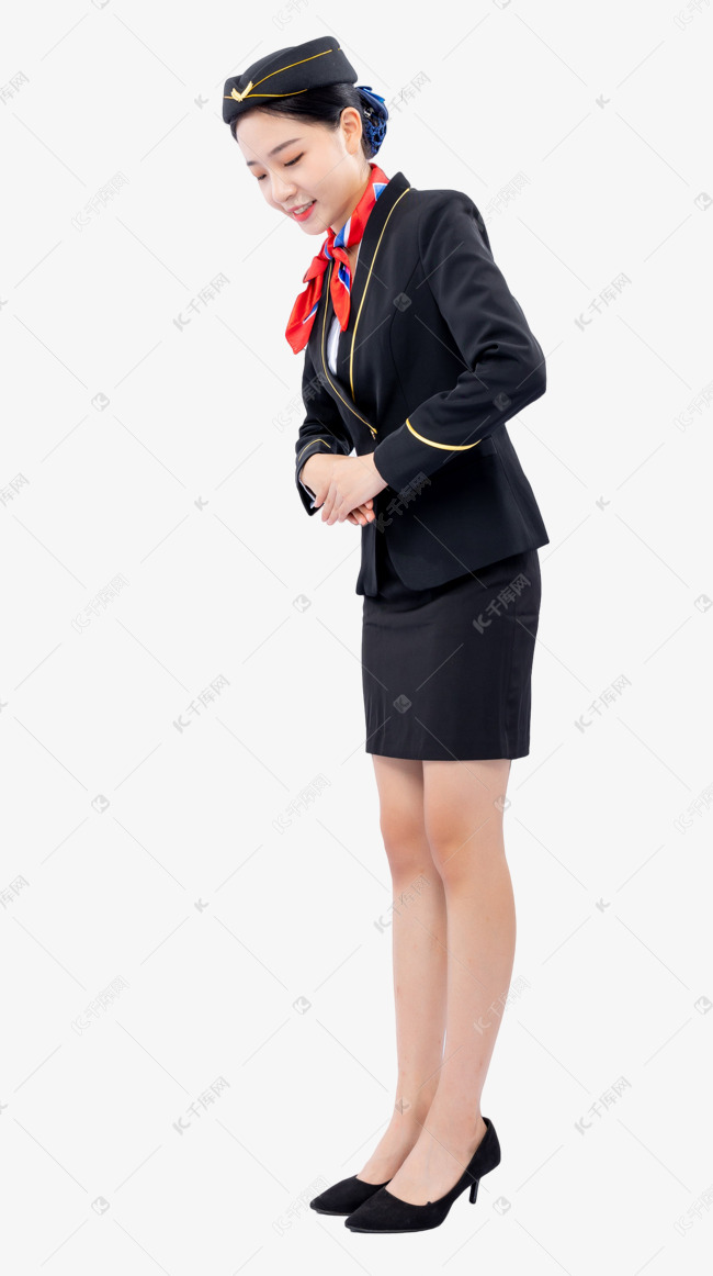 机场空姐空乘欢迎礼仪素材图片免费下载-千库网