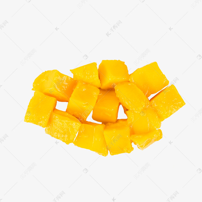 黄色芒果块水果