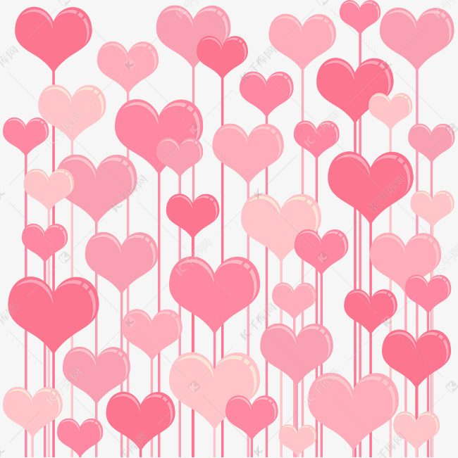粉色桃心爱情底纹