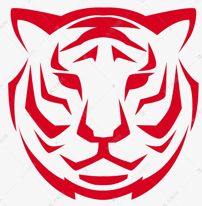 虎年新年剪纸虎头