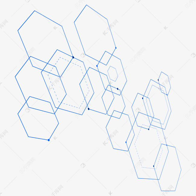 立體科技空間透視幾何裝飾