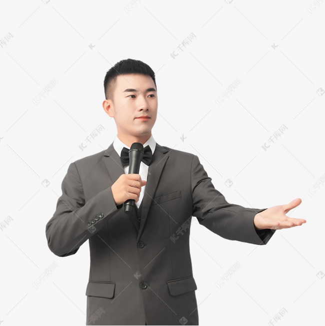 主持人白天室内室内手势