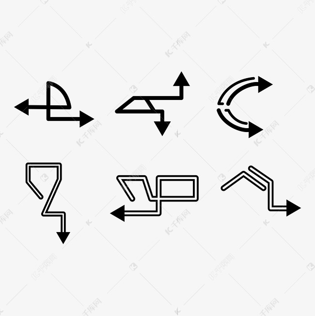 拐弯箭头符号图标