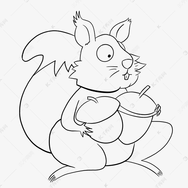 线描松鼠
