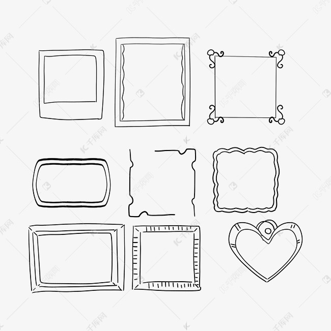 线描欧式相框
