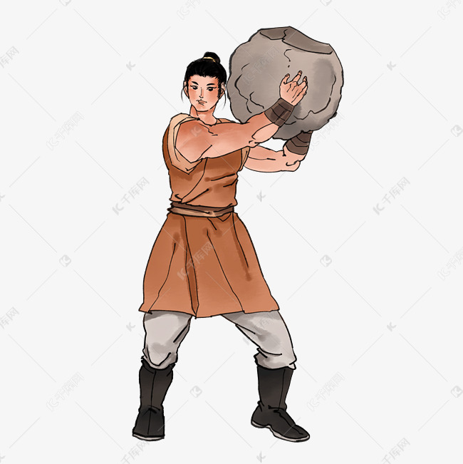 古代人物掷远运动