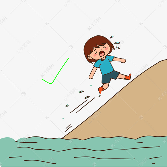洪水自救女孩