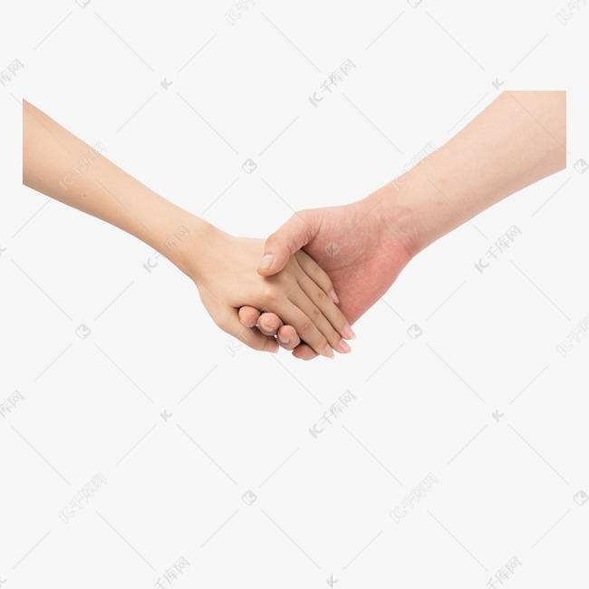 情侣人物拉手手势