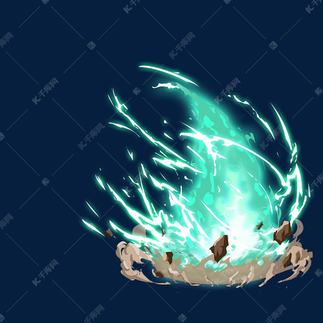 绿色动漫攻击特效