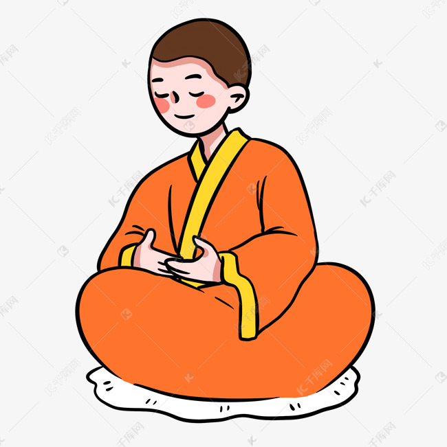 寺庙打坐的僧侣