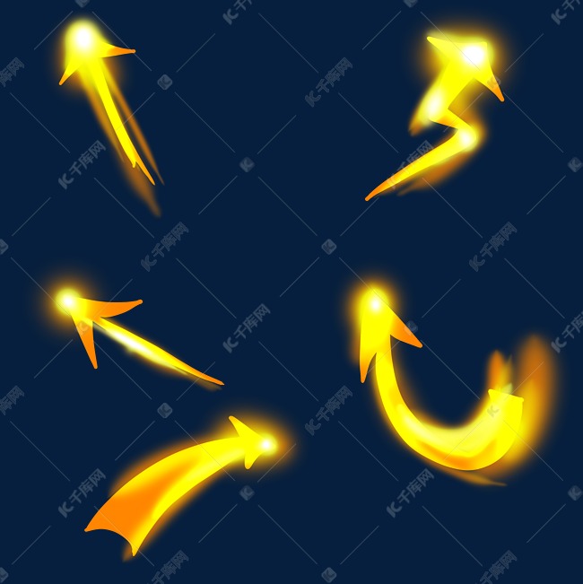金色光效箭头组合
