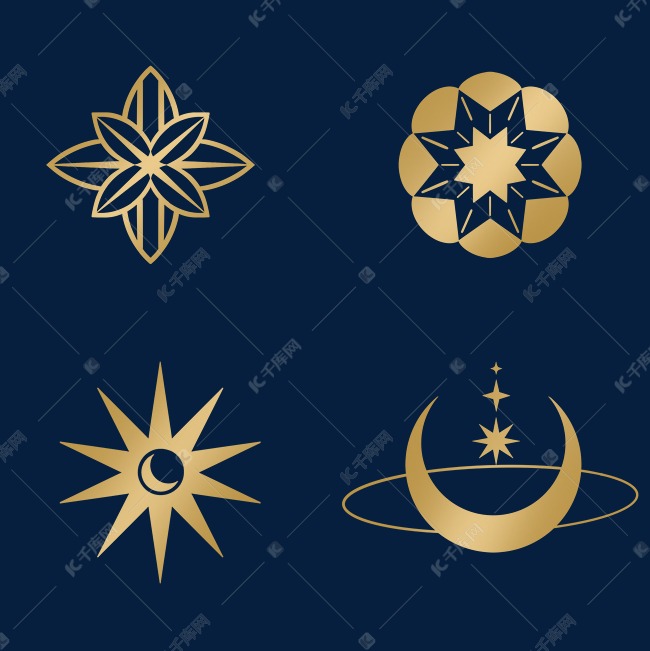 星月符号图案底纹