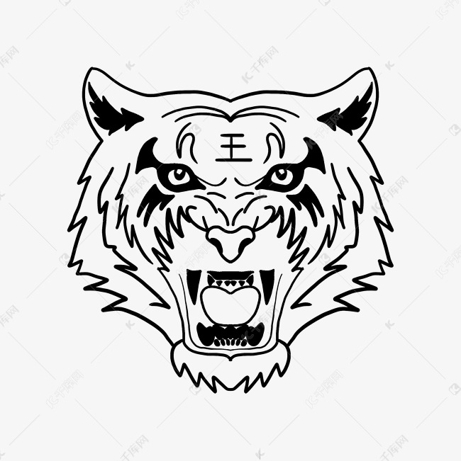虎年新年老虎图腾象征