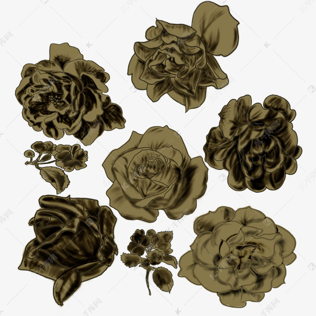 美式复古田园小清新贴纸套图素材图片免费下载-千库网