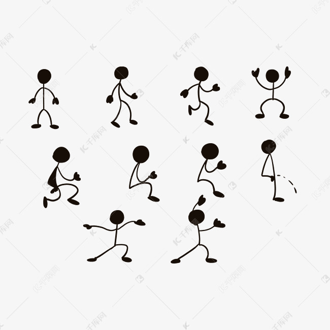 运动跳舞火柴人