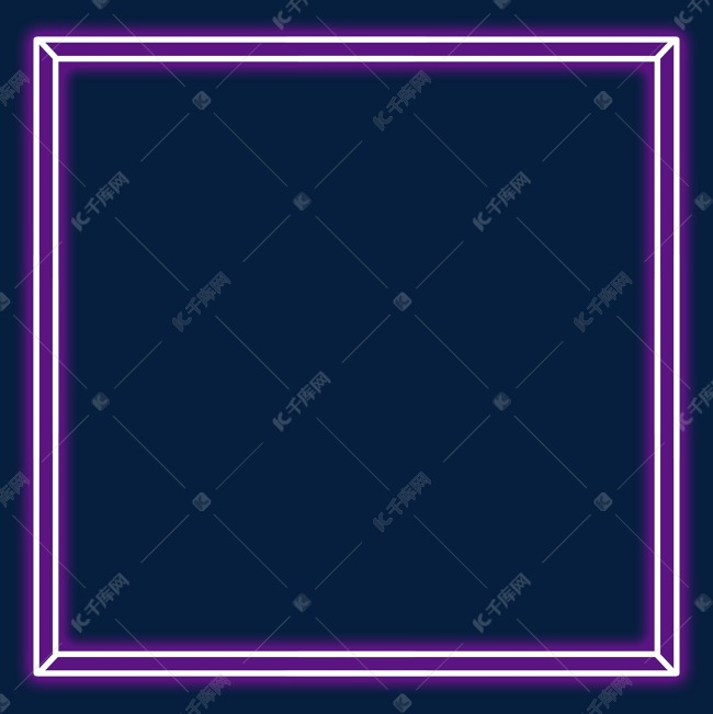 七夕情人节霓虹灯发光花纹边框