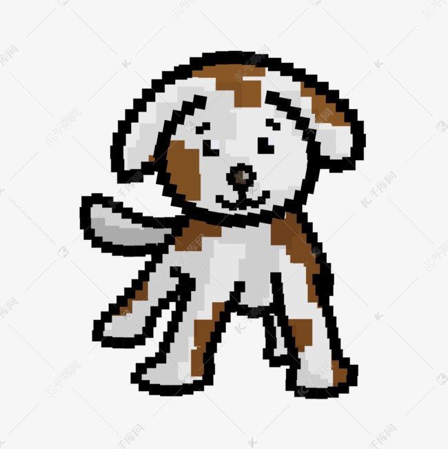 像素艺术可爱小型狗