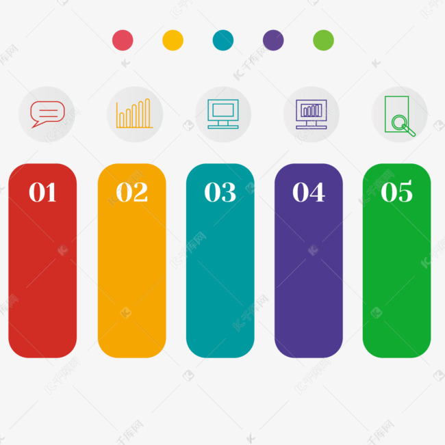 美丽的3d图表设计矢量素材