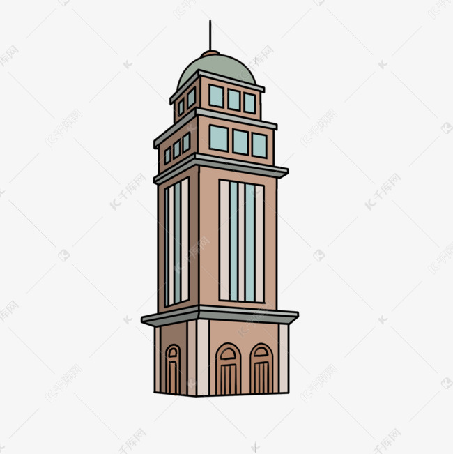 欧洲现代塔楼剪贴画