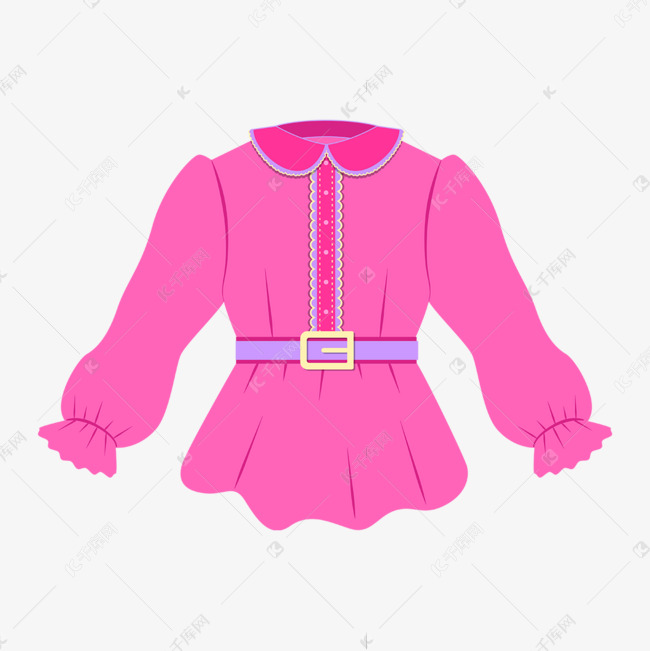 粉色紫色衬衫剪贴画