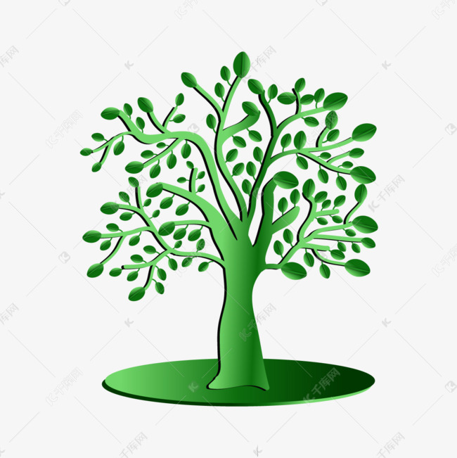 卡通树菩提树图片材料
