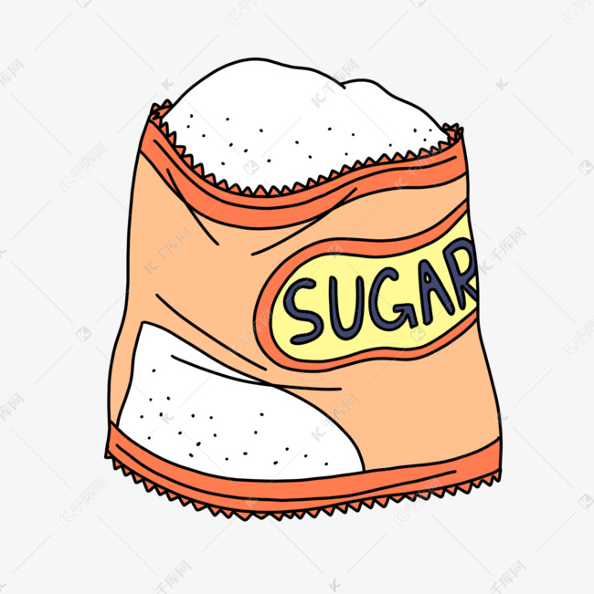 橙色卡通糖剪贴画