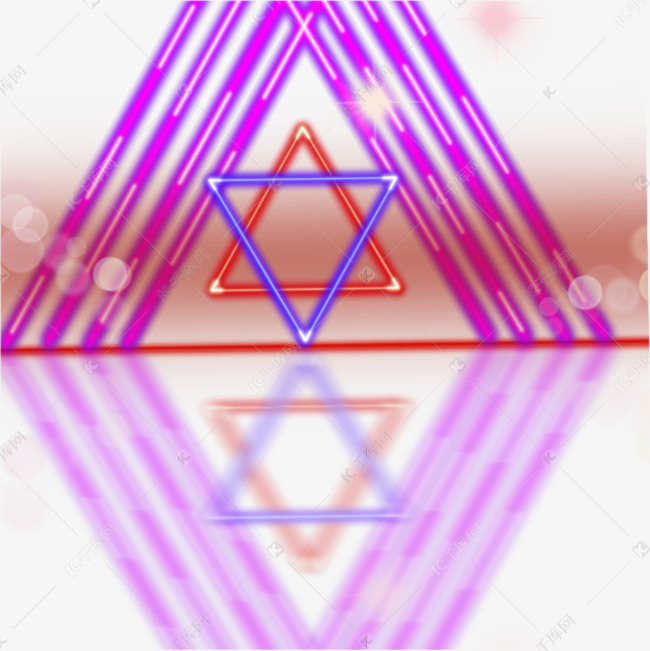 霓虹灯抽象三角背景素材图片免费下载 高清psd 千库网 图片编号