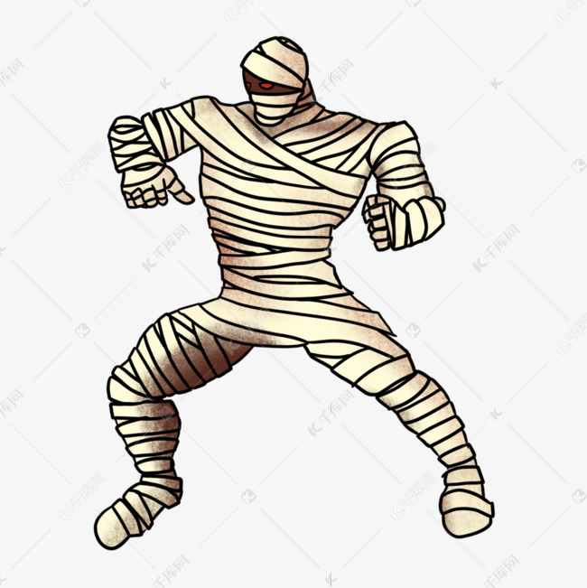 黄色纱布木乃伊剪贴画