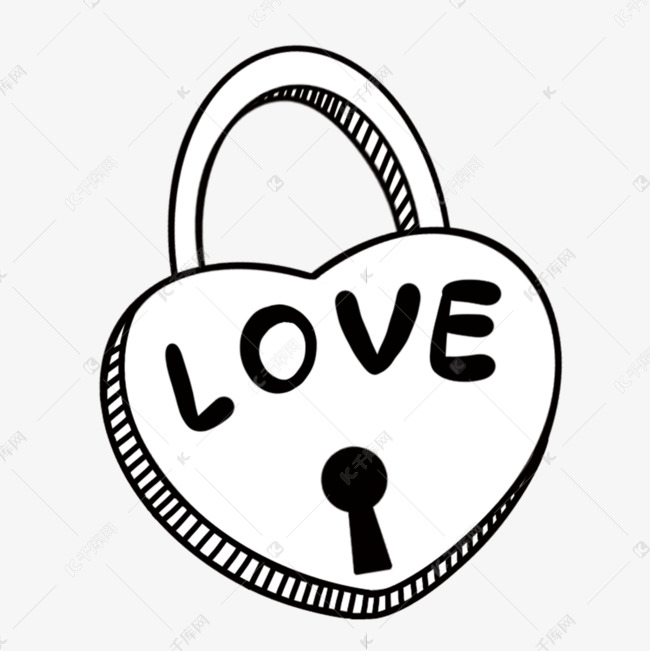 qq标识爱心锁图片