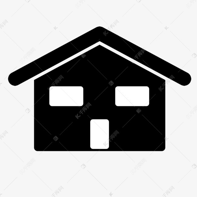 房屋剪影动漫风格别墅住宅素材图片免费下载-千库网