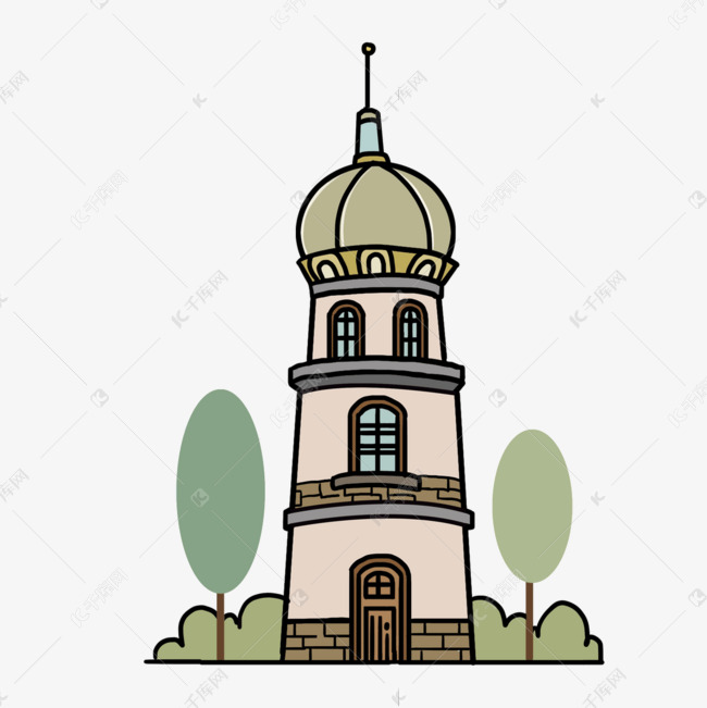 外国塔楼建筑剪贴画