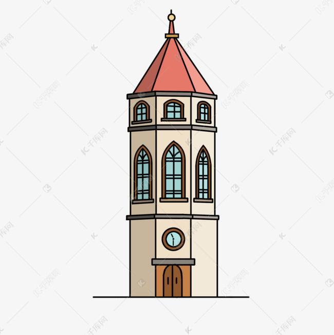 外国塔楼高楼剪贴画