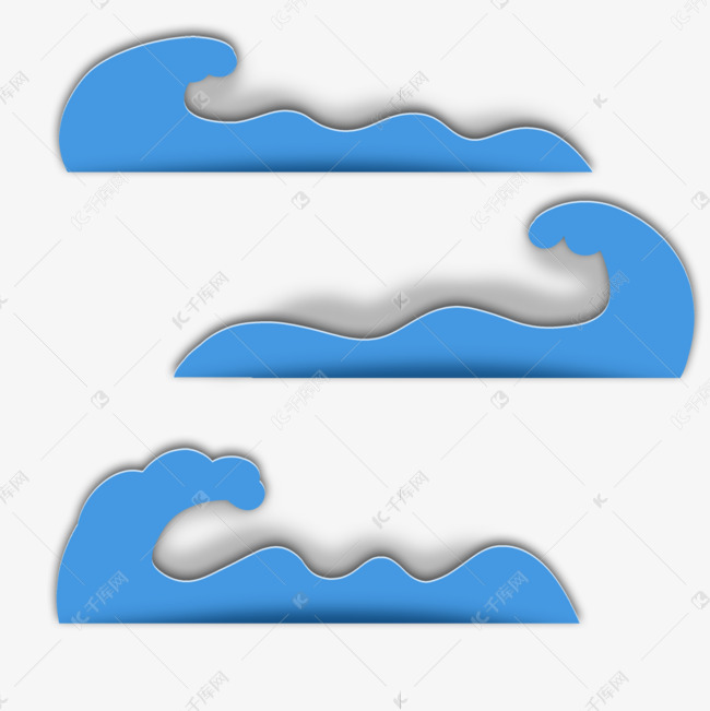 剪纸夏日海浪立体艺术