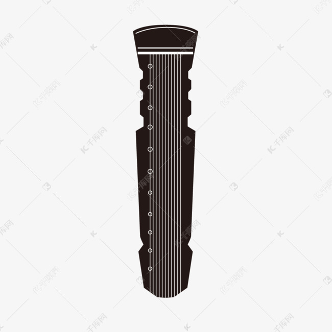 线稿音乐乐器古琴剪贴画