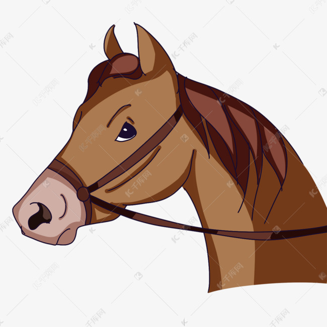 戴护具的马头剪贴画