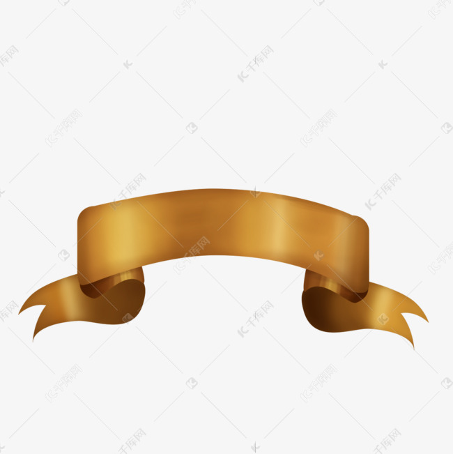 金丝带折叠素材图片免费下载-千库网