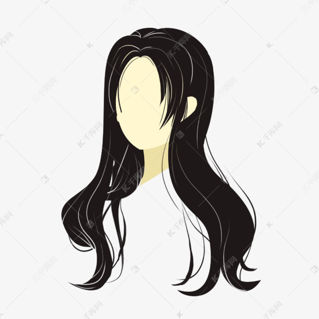 披肩长发卡通女士发型