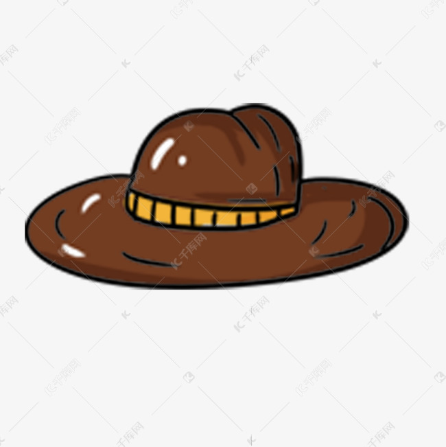 灰色卡通帽子装饰剪贴画