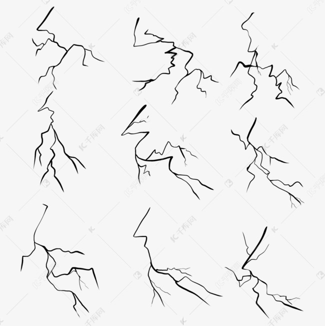 简约玻璃裂痕