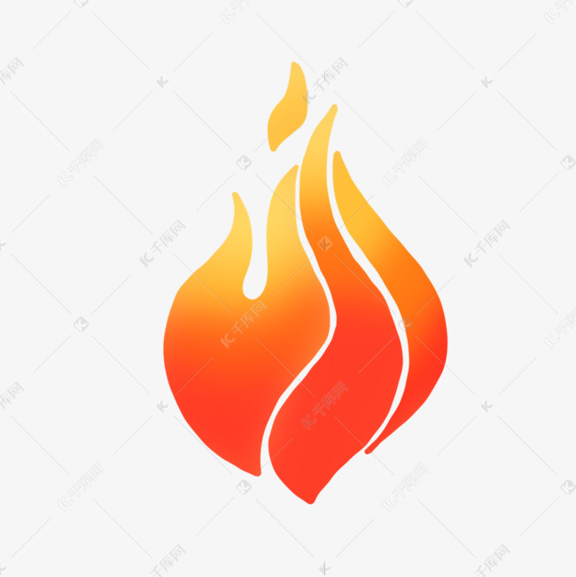 红色火苗互联网图标