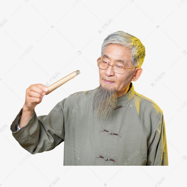 中医养生白头发老中医看艾灸